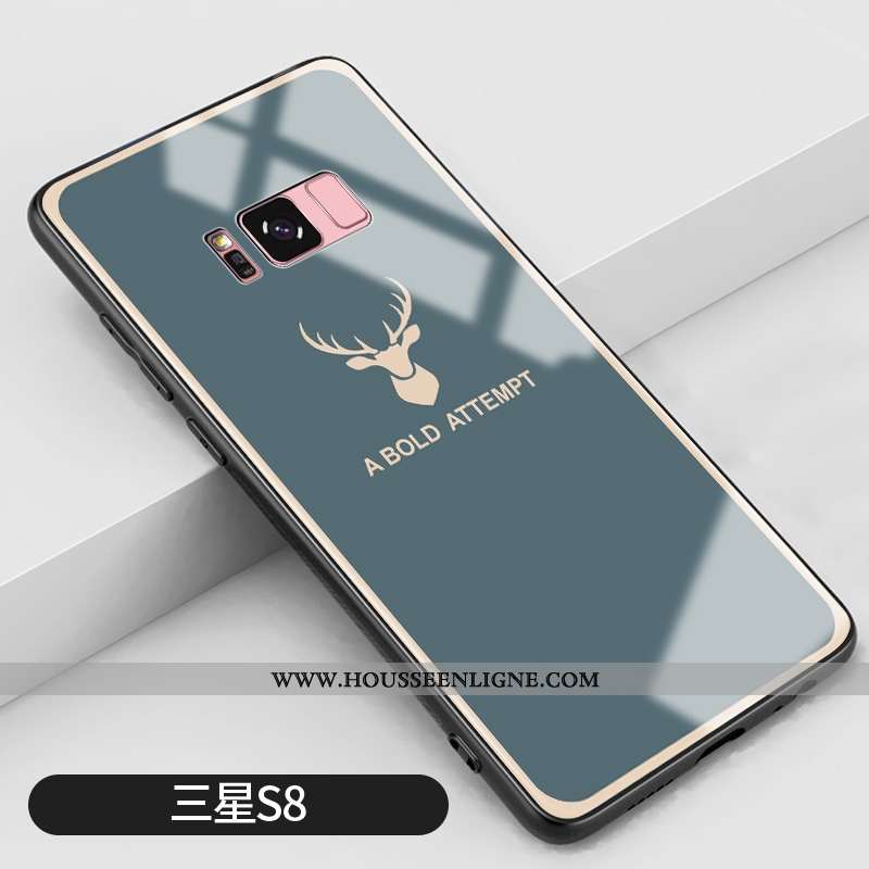 Coque Samsung Galaxy S8 Personnalité Créatif Silicone Étui Petit Simple Net Rouge Verte