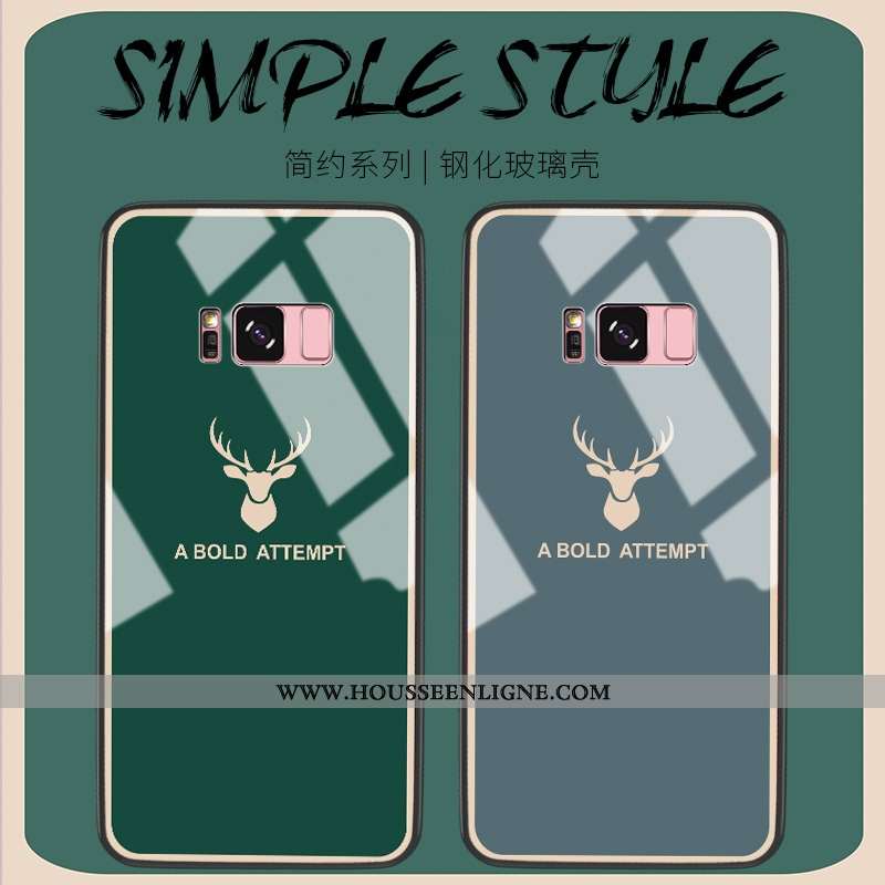 Coque Samsung Galaxy S8 Personnalité Créatif Silicone Étui Petit Simple Net Rouge Verte