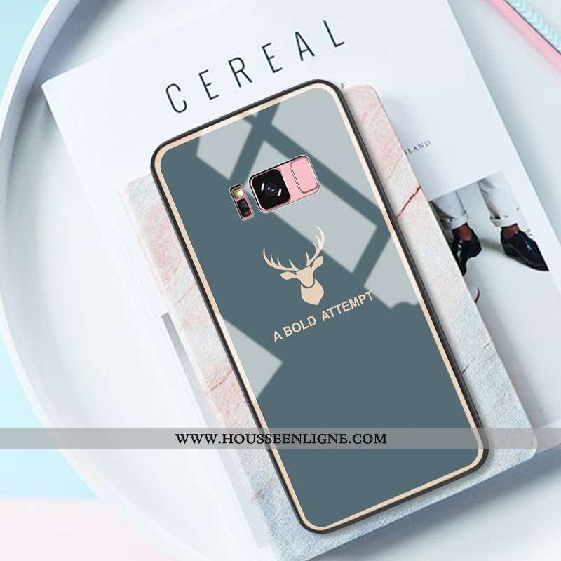 Coque Samsung Galaxy S8 Personnalité Créatif Silicone Étui Petit Simple Net Rouge Verte