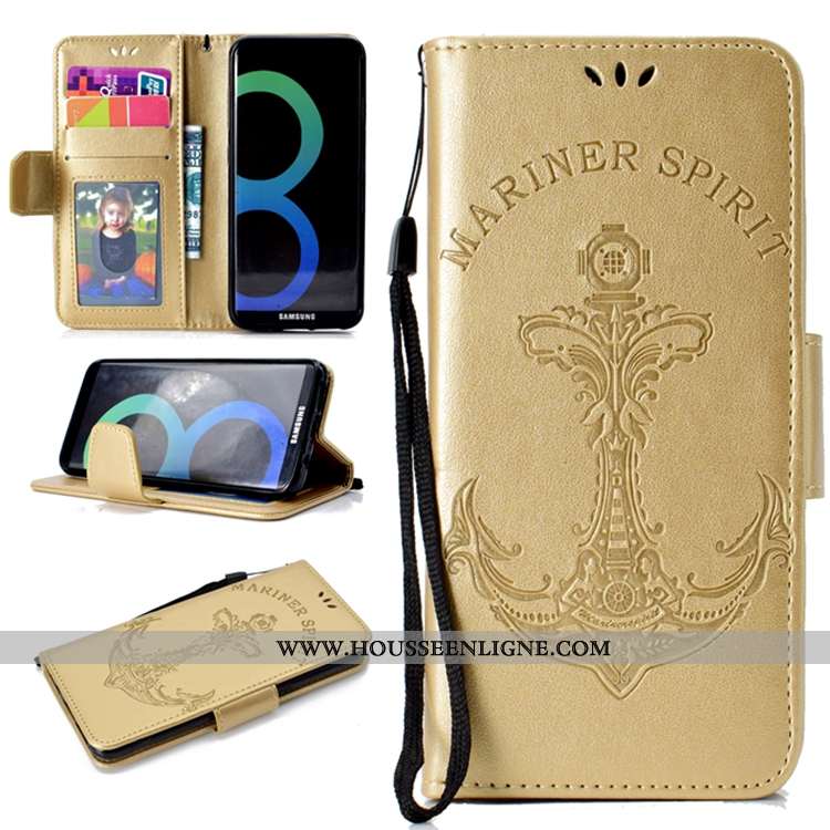 Coque Samsung Galaxy S8 Portefeuille Cuir Carte Housse Tout Compris Support Violet