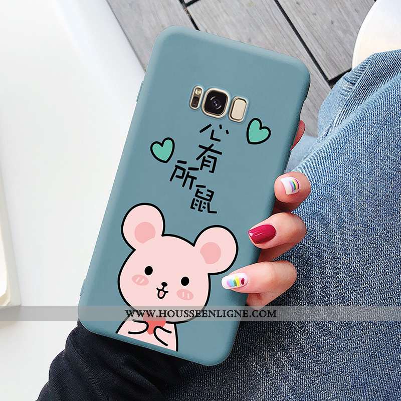 Coque Samsung Galaxy S8 Protection Délavé En Daim Amour Tendance Net Rouge Créatif Bleu
