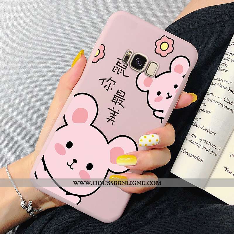 Coque Samsung Galaxy S8 Protection Délavé En Daim Amour Tendance Net Rouge Créatif Bleu
