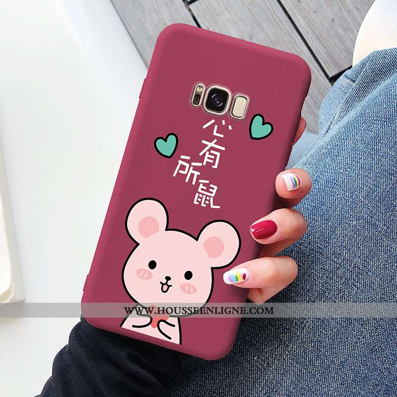 Coque Samsung Galaxy S8 Protection Délavé En Daim Amour Tendance Net Rouge Créatif Bleu
