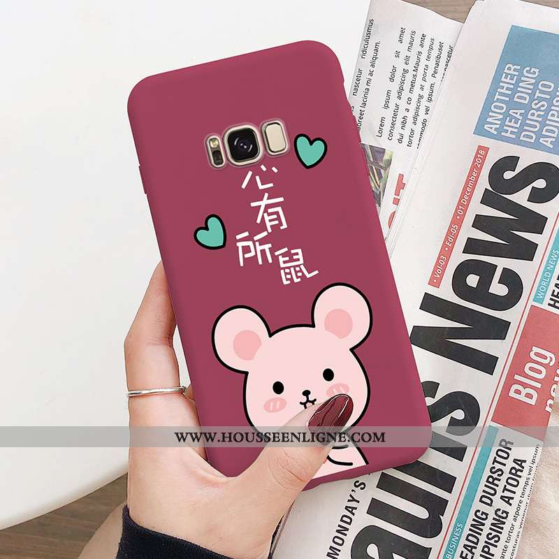 Coque Samsung Galaxy S8 Protection Délavé En Daim Amour Tendance Net Rouge Créatif Bleu