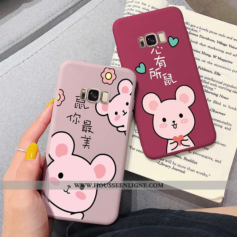 Coque Samsung Galaxy S8 Protection Délavé En Daim Amour Tendance Net Rouge Créatif Bleu
