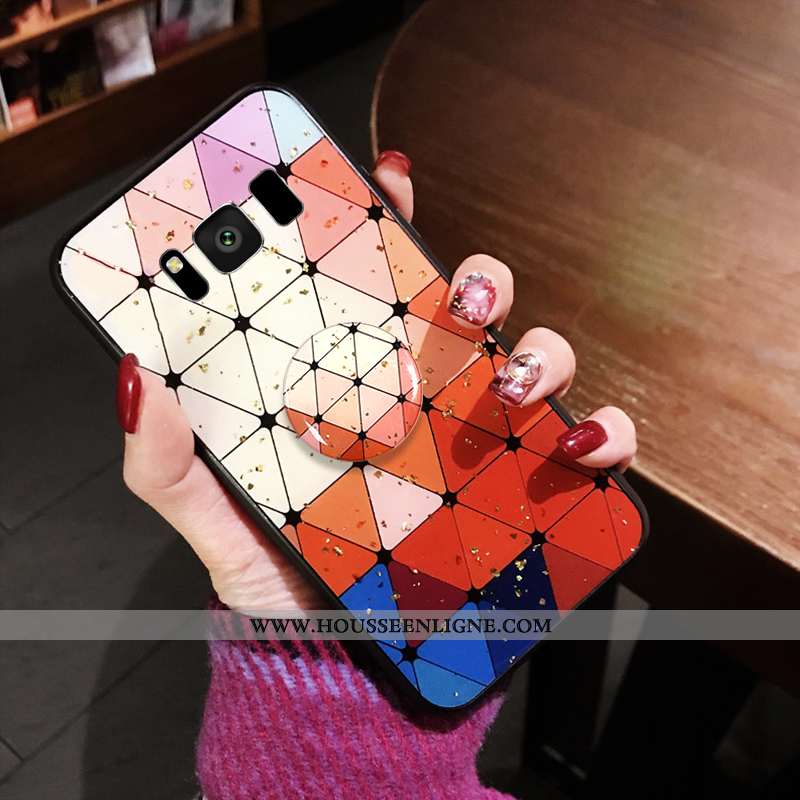 Coque Samsung Galaxy S8+ Protection Tendance Point D'onde Étui Fluide Doux Incassable Rouge