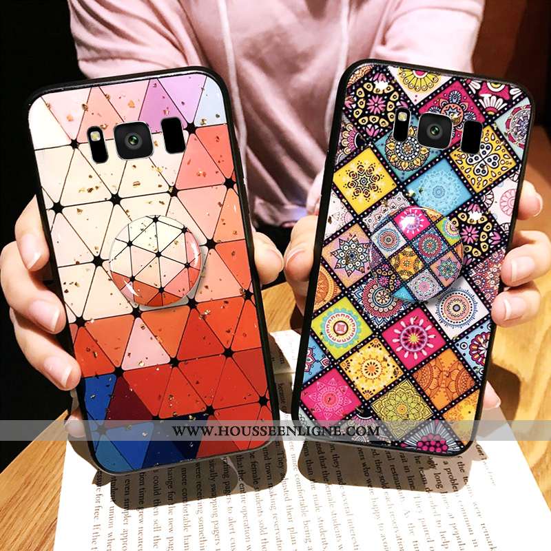 Coque Samsung Galaxy S8+ Protection Tendance Point D'onde Étui Fluide Doux Incassable Rouge