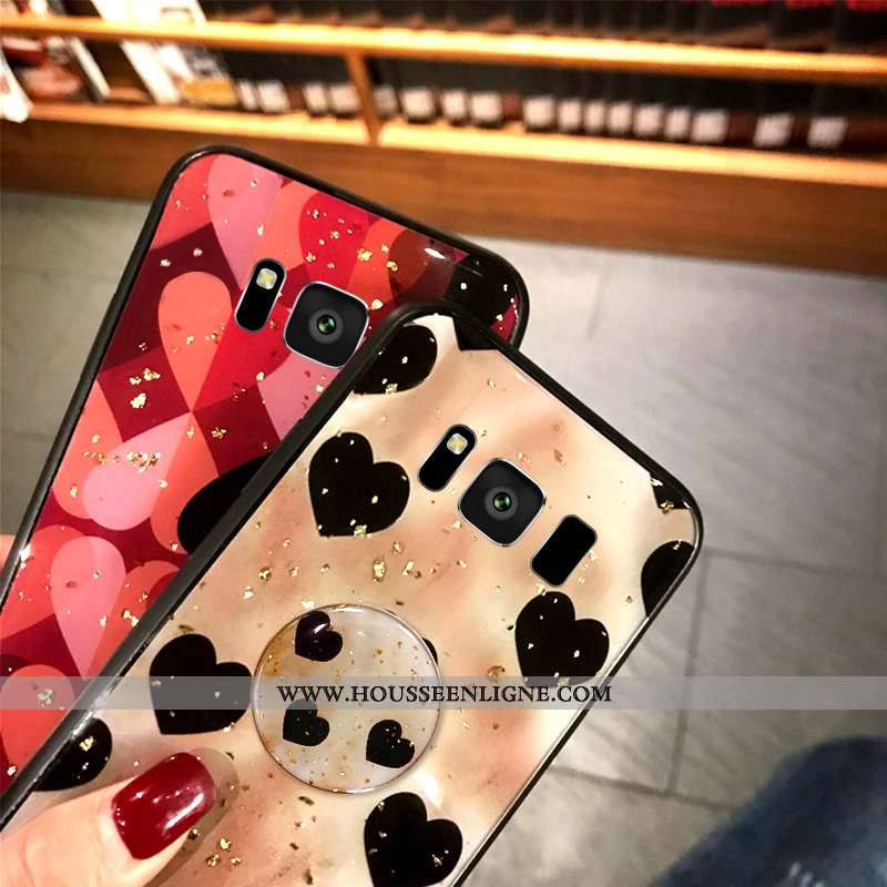Coque Samsung Galaxy S8+ Protection Tendance Point D'onde Étui Fluide Doux Incassable Rouge