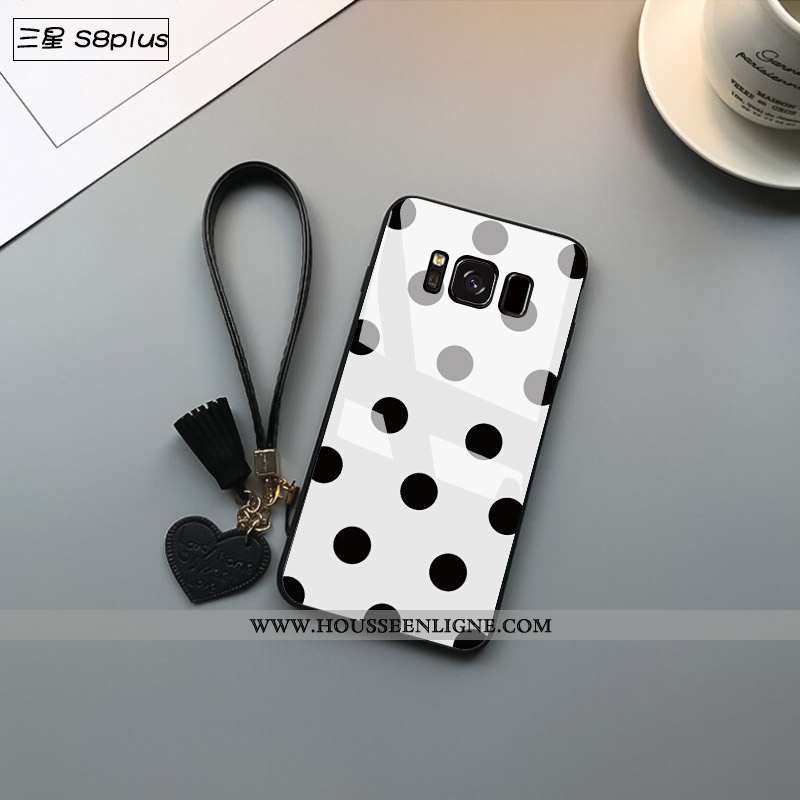 Coque Samsung Galaxy S8+ Protection Verre Tendance Simple Noir Pu