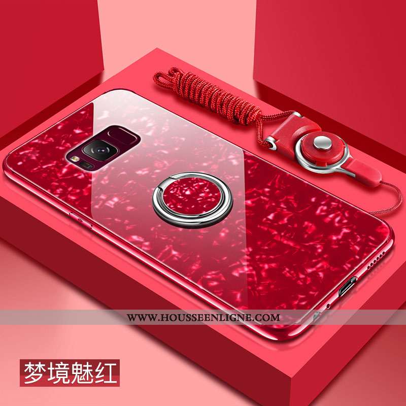 Coque Samsung Galaxy S8 Protection Verre Tout Compris Incassable Tendance Fluide Doux Rose