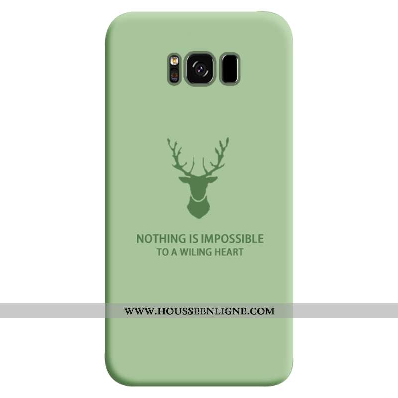 Coque Samsung Galaxy S8+ Tendance Fluide Doux Silicone Créatif Personnalité Incassable Étoile Verte