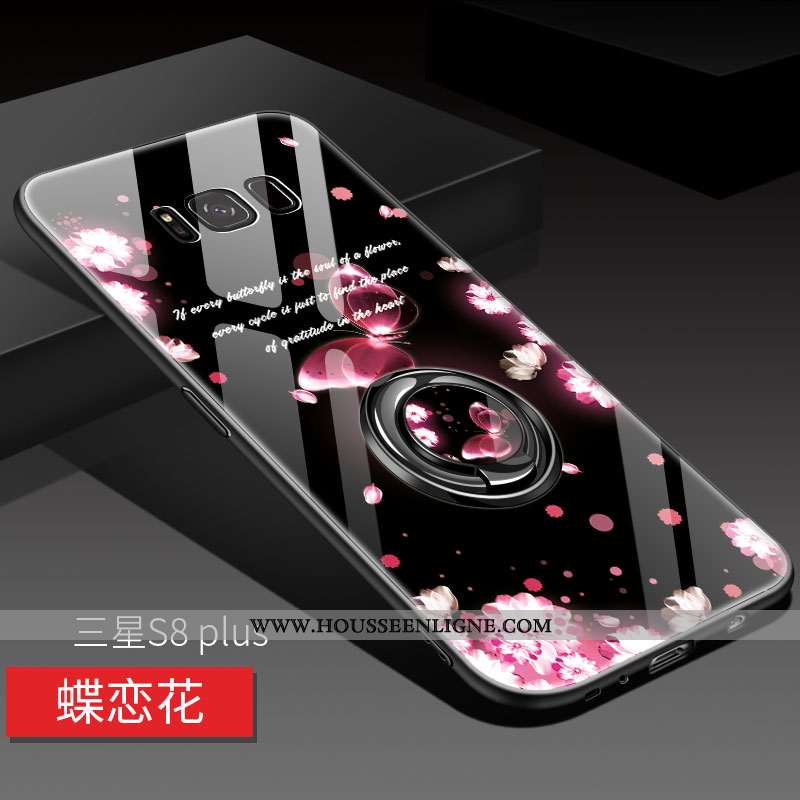 Coque Samsung Galaxy S8+ Verre Personnalité Difficile Tout Compris Noir Magnétisme