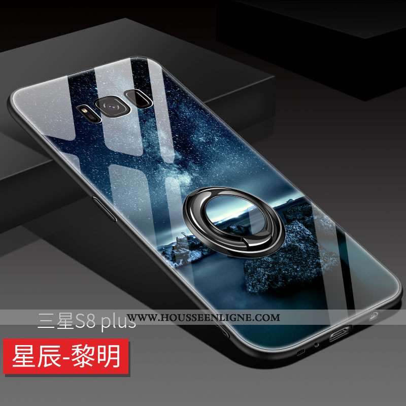Coque Samsung Galaxy S8+ Verre Personnalité Difficile Tout Compris Noir Magnétisme
