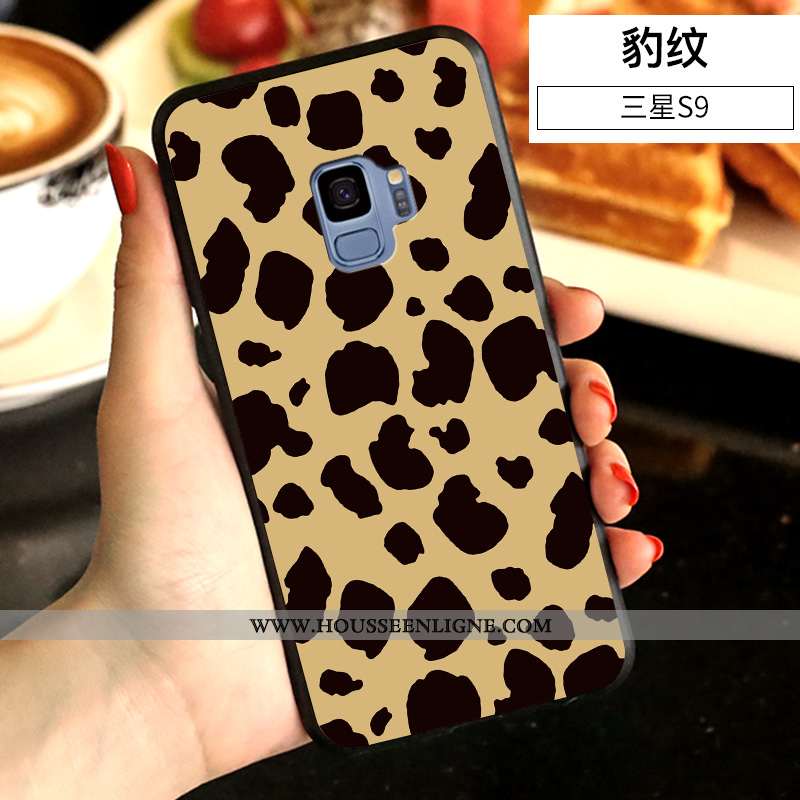 Coque Samsung Galaxy S9 Créatif Tendance Amoureux Fluide Doux Téléphone Portable Incassable Étui Jau