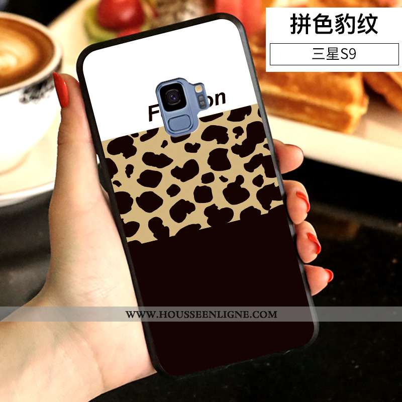 Coque Samsung Galaxy S9 Créatif Tendance Amoureux Fluide Doux Téléphone Portable Incassable Étui Jau