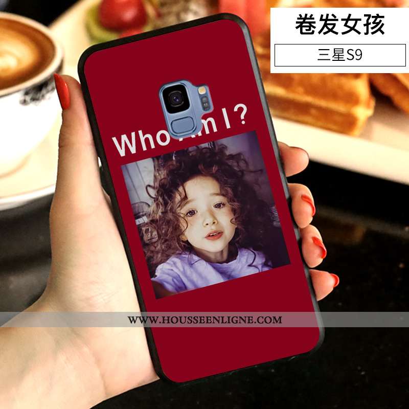 Coque Samsung Galaxy S9 Créatif Tendance Amoureux Fluide Doux Téléphone Portable Incassable Étui Jau
