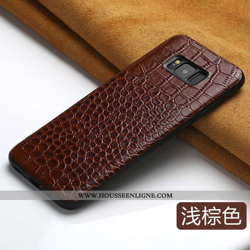 Coque Samsung Galaxy S9 Cuir Personnalité Bovins Luxe Tout Compris Créatif Véritable Bleu