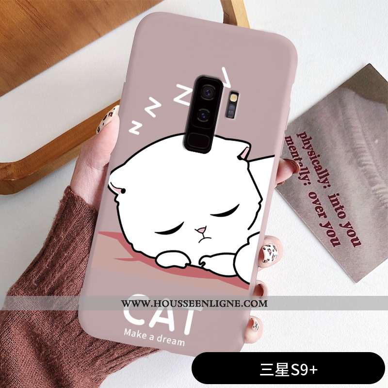 Coque Samsung Galaxy S9+ Dessin Animé Charmant Fluide Doux Incassable Créatif Personnalité Téléphone