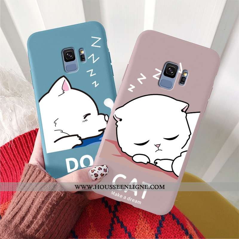 Coque Samsung Galaxy S9+ Dessin Animé Charmant Fluide Doux Incassable Créatif Personnalité Téléphone