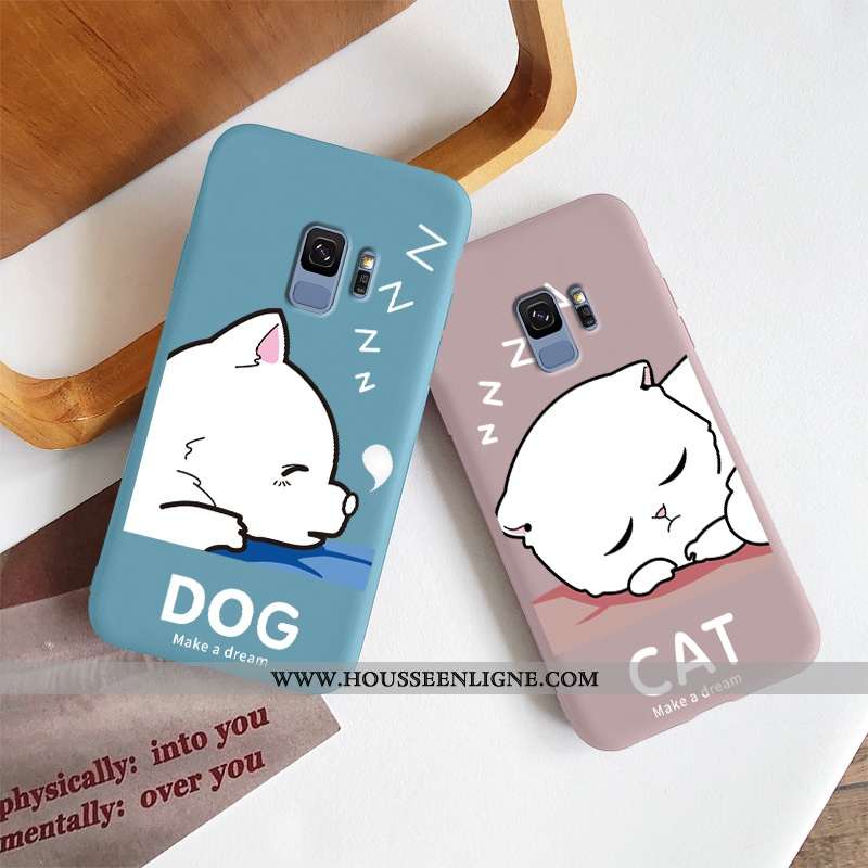 Coque Samsung Galaxy S9+ Dessin Animé Charmant Fluide Doux Incassable Créatif Personnalité Téléphone