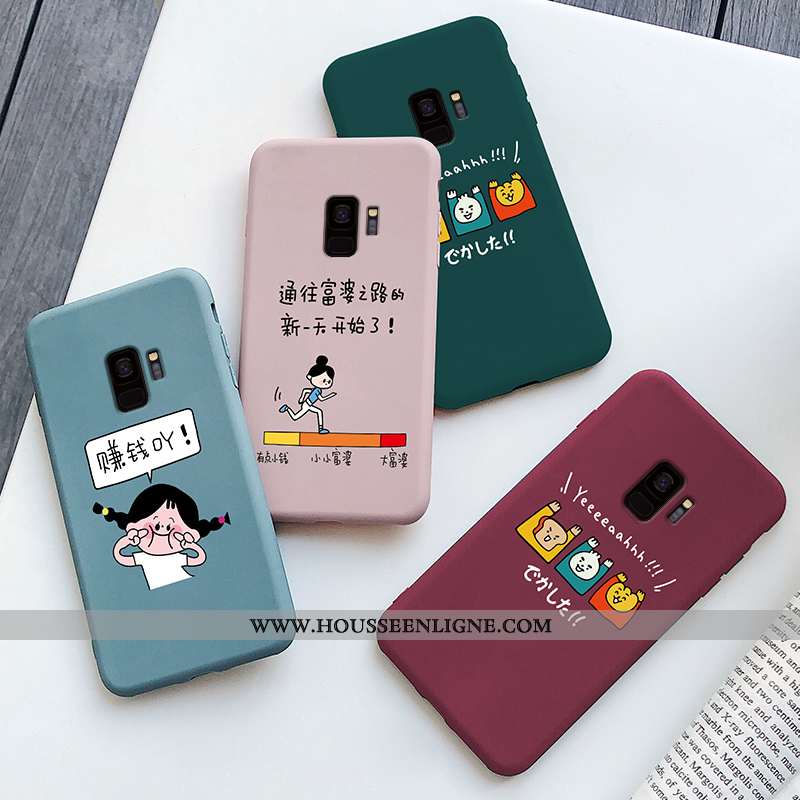 Coque Samsung Galaxy S9 Dessin Animé Charmant Tout Compris Vin Rouge Légère Fluide Doux Bordeaux