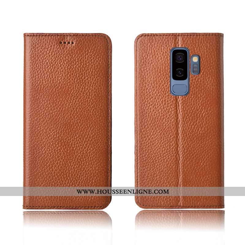 Coque Samsung Galaxy S9+ Fluide Doux Silicone Téléphone Portable Protection Clamshell Kaki Khaki
