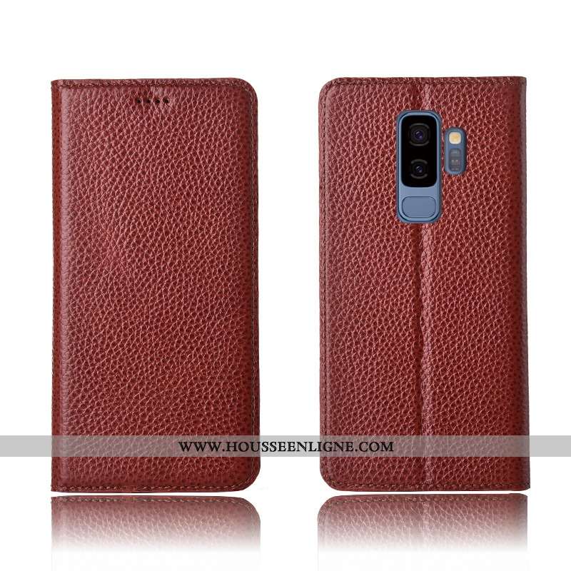 Coque Samsung Galaxy S9+ Fluide Doux Silicone Téléphone Portable Protection Clamshell Kaki Khaki