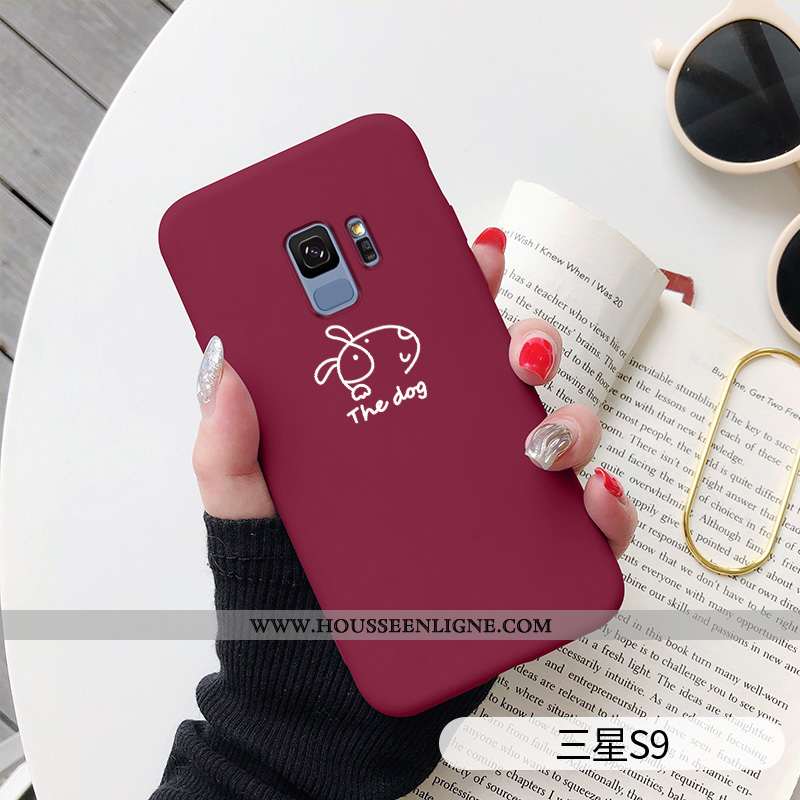 Coque Samsung Galaxy S9 Mode Personnalité Simple Charmant Tendance Chiens Bleu