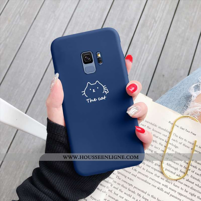 Coque Samsung Galaxy S9 Mode Personnalité Simple Charmant Tendance Chiens Bleu