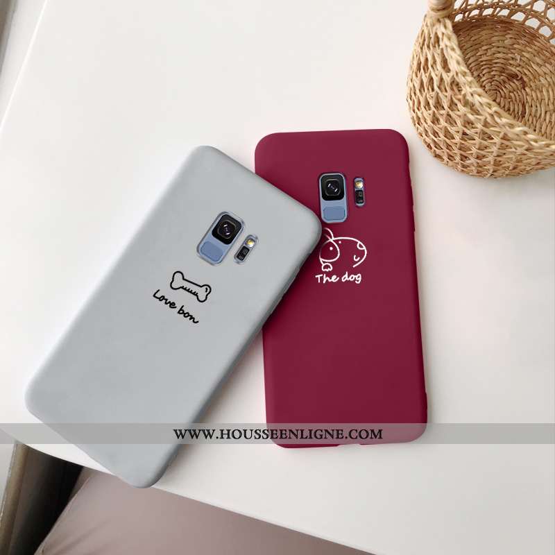 Coque Samsung Galaxy S9 Mode Personnalité Simple Charmant Tendance Chiens Bleu