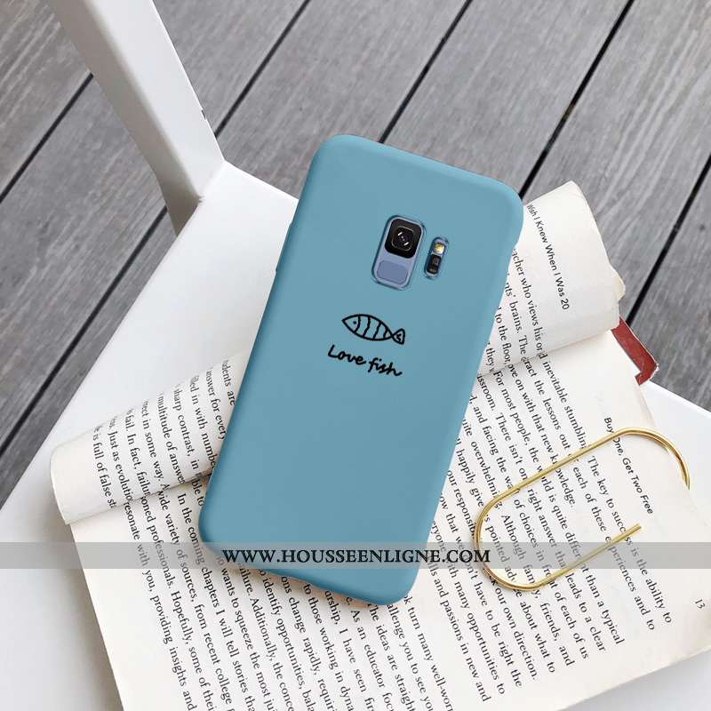 Coque Samsung Galaxy S9 Mode Personnalité Simple Charmant Tendance Chiens Bleu