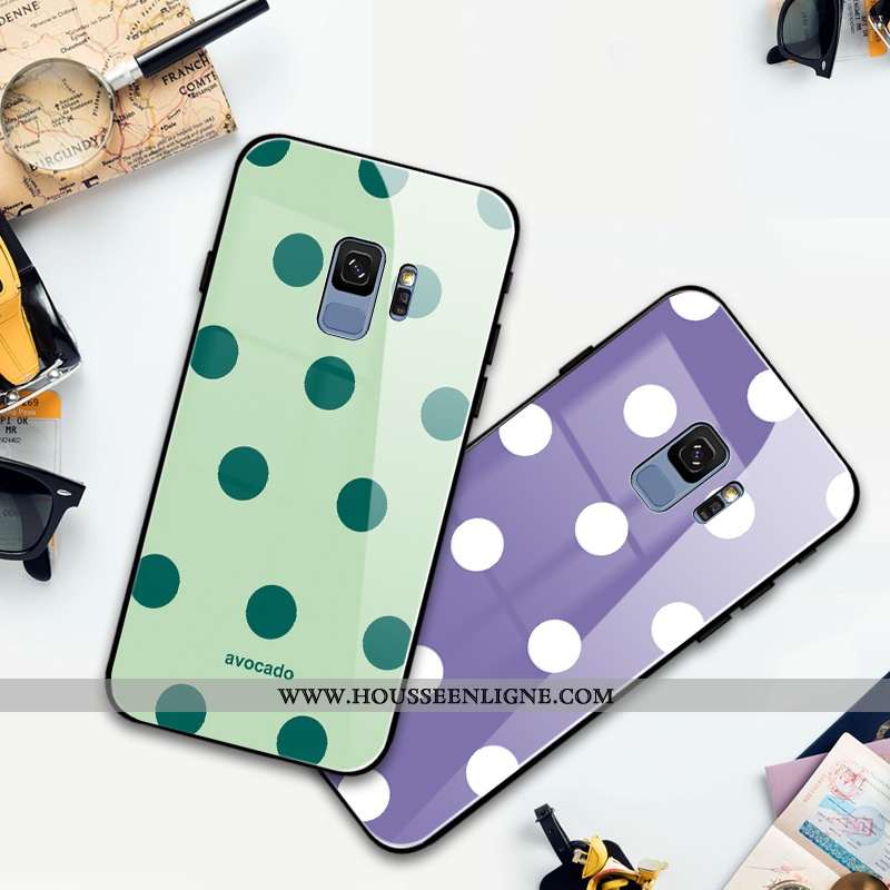 Coque Samsung Galaxy S9 Mode Protection Frais Silicone Clair Tout Compris Incassable Verte