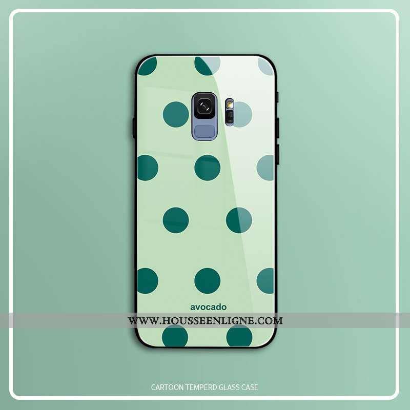 Coque Samsung Galaxy S9 Mode Protection Frais Silicone Clair Tout Compris Incassable Verte