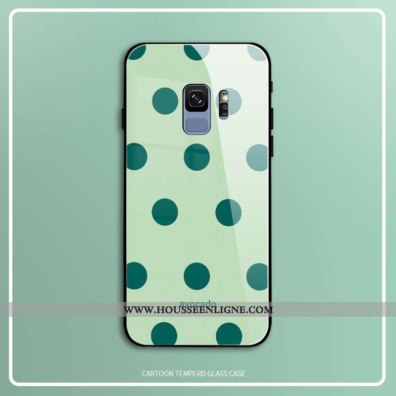 Coque Samsung Galaxy S9 Mode Protection Frais Silicone Clair Tout Compris Incassable Verte