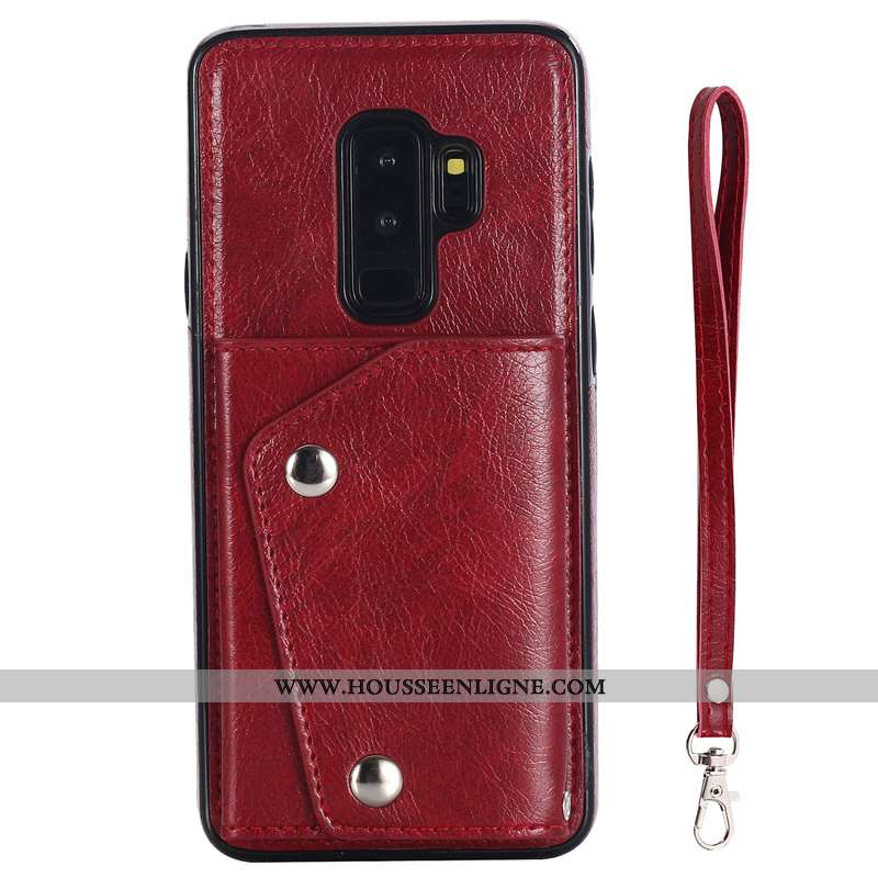 Coque Samsung Galaxy S9+ Ornements Suspendus Portefeuille Étui Cuir Carte Tout Compris Rose