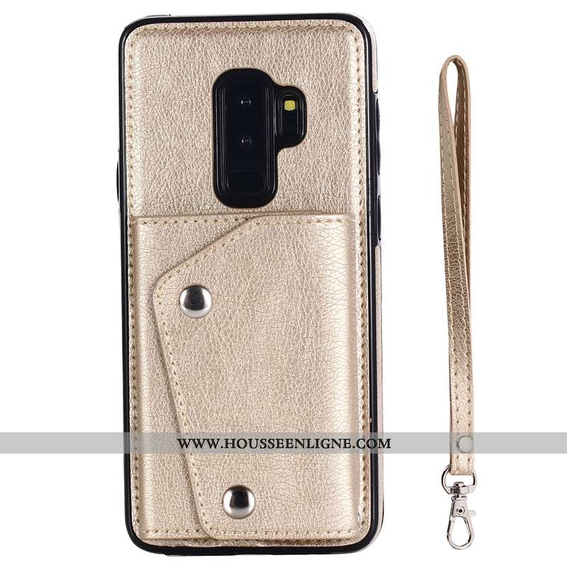 Coque Samsung Galaxy S9+ Ornements Suspendus Portefeuille Étui Cuir Carte Tout Compris Rose