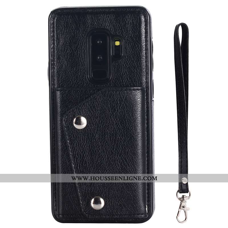 Coque Samsung Galaxy S9+ Ornements Suspendus Portefeuille Étui Cuir Carte Tout Compris Rose