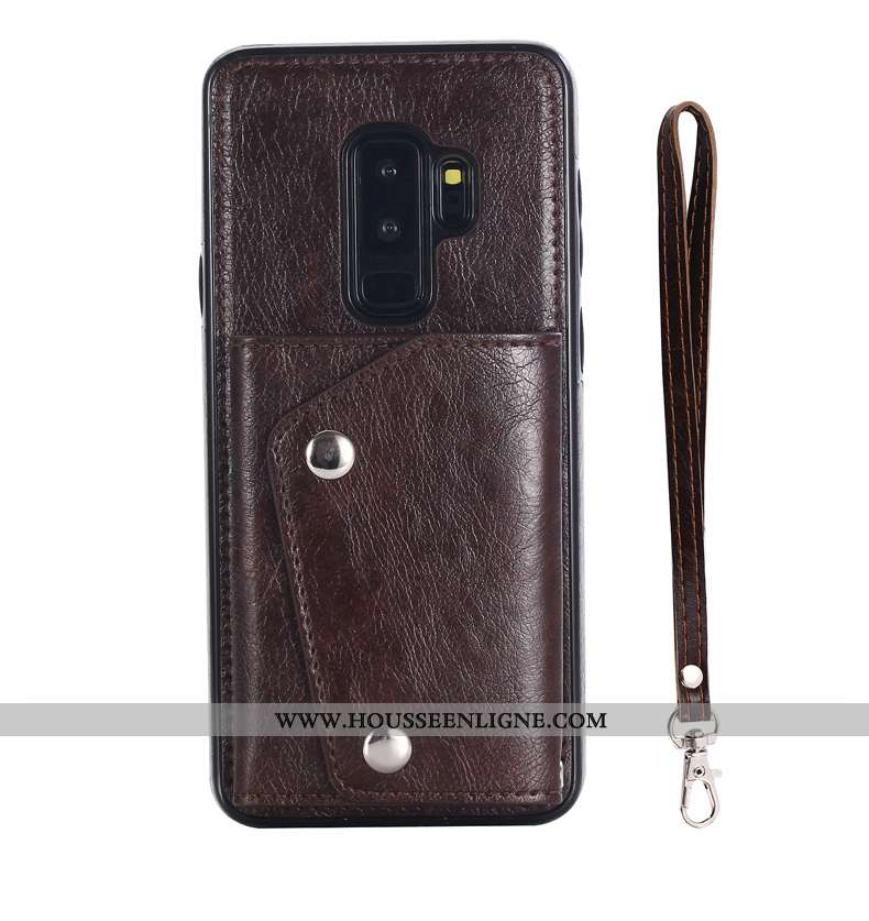 Coque Samsung Galaxy S9+ Ornements Suspendus Portefeuille Étui Cuir Carte Tout Compris Rose