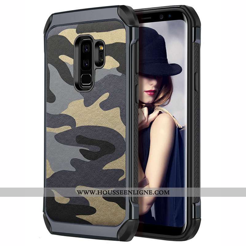 Coque Samsung Galaxy S9+ Personnalité Tendance Protection Vert Incassable Silicone Étoile Verte