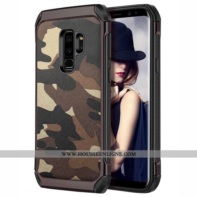 Coque Samsung Galaxy S9+ Personnalité Tendance Protection Vert Incassable Silicone Étoile Verte