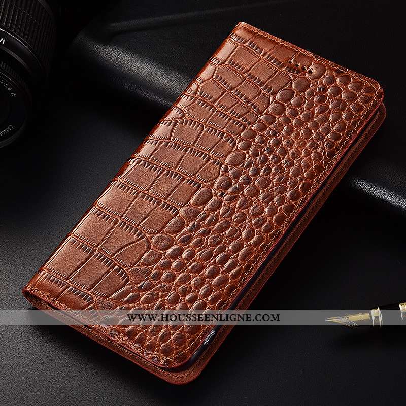 Coque Samsung Galaxy S9 Protection Cuir Véritable Nouveau Clamshell Téléphone Portable Étui Marron