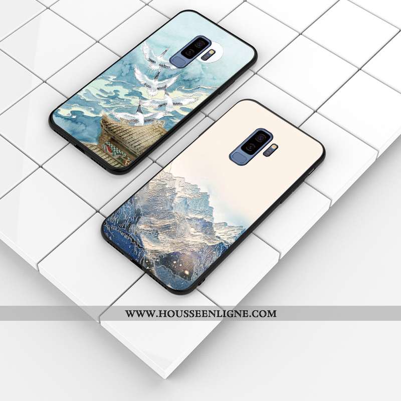 Coque Samsung Galaxy S9+ Protection Personnalité Téléphone Portable Gaufrage Incassable Étui Silicon