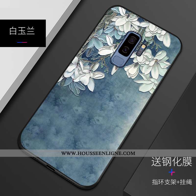 Coque Samsung Galaxy S9+ Protection Personnalité Téléphone Portable Gaufrage Incassable Étui Silicon