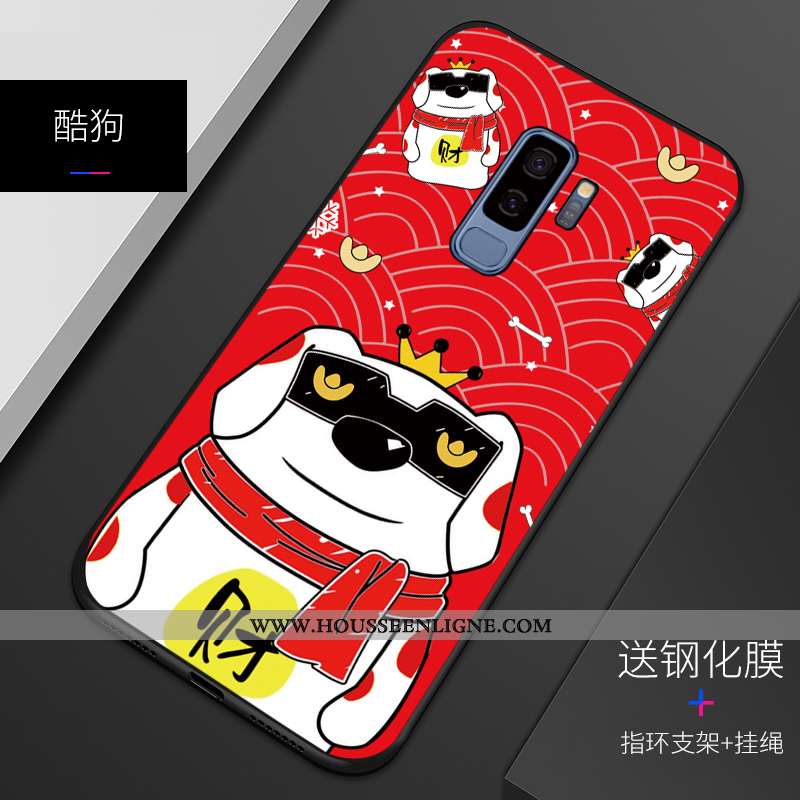 Coque Samsung Galaxy S9+ Protection Personnalité Téléphone Portable Gaufrage Incassable Étui Silicon