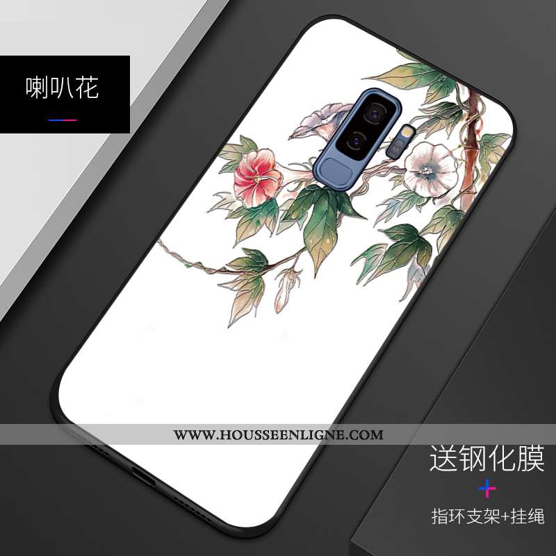 Coque Samsung Galaxy S9+ Protection Personnalité Téléphone Portable Gaufrage Incassable Étui Silicon