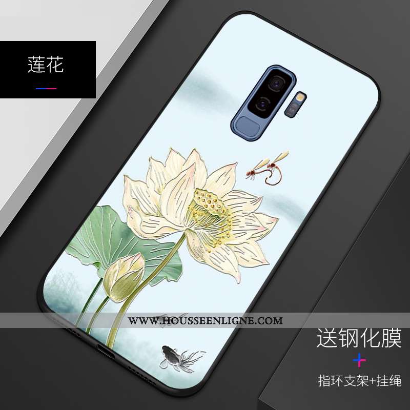 Coque Samsung Galaxy S9+ Protection Personnalité Téléphone Portable Gaufrage Incassable Étui Silicon