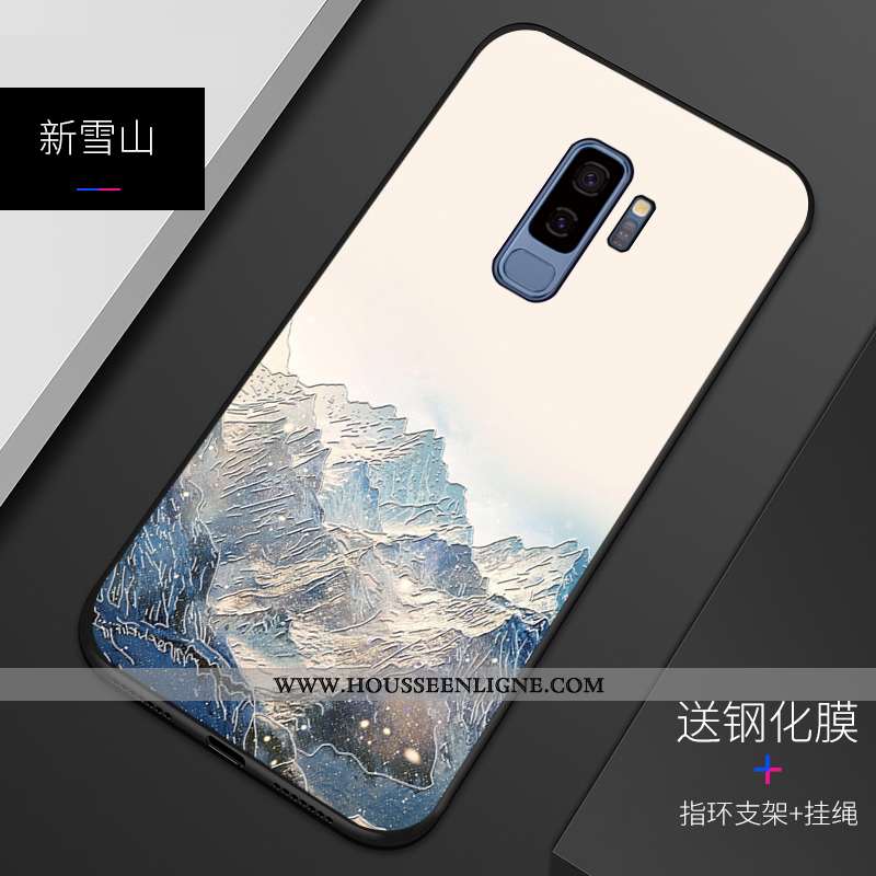 Coque Samsung Galaxy S9+ Protection Personnalité Téléphone Portable Gaufrage Incassable Étui Silicon