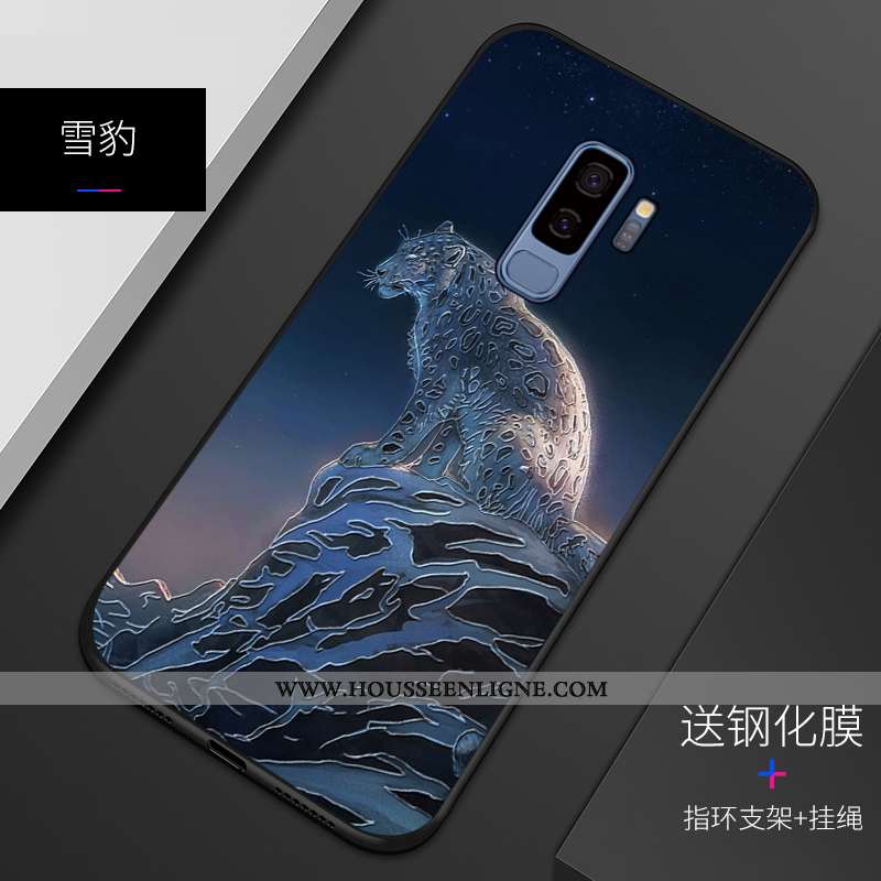 Coque Samsung Galaxy S9+ Protection Personnalité Téléphone Portable Gaufrage Incassable Étui Silicon