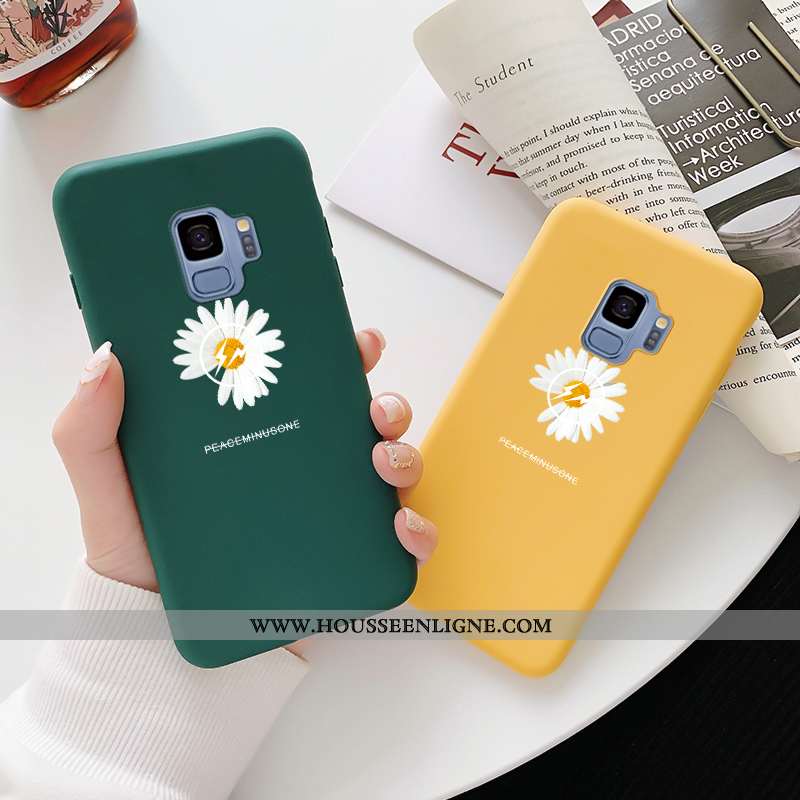 Coque Samsung Galaxy S9 Silicone Délavé En Daim Téléphone Portable Incassable Dragon Personnalité Ve