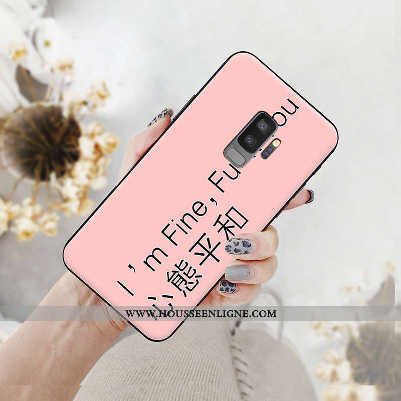 Coque Samsung Galaxy S9+ Silicone Fluide Doux Nouveau Étui Téléphone Portable Rouge
